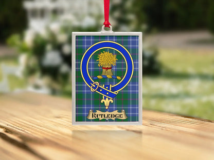 Rutledge Tartan Clan Crest Ornament product