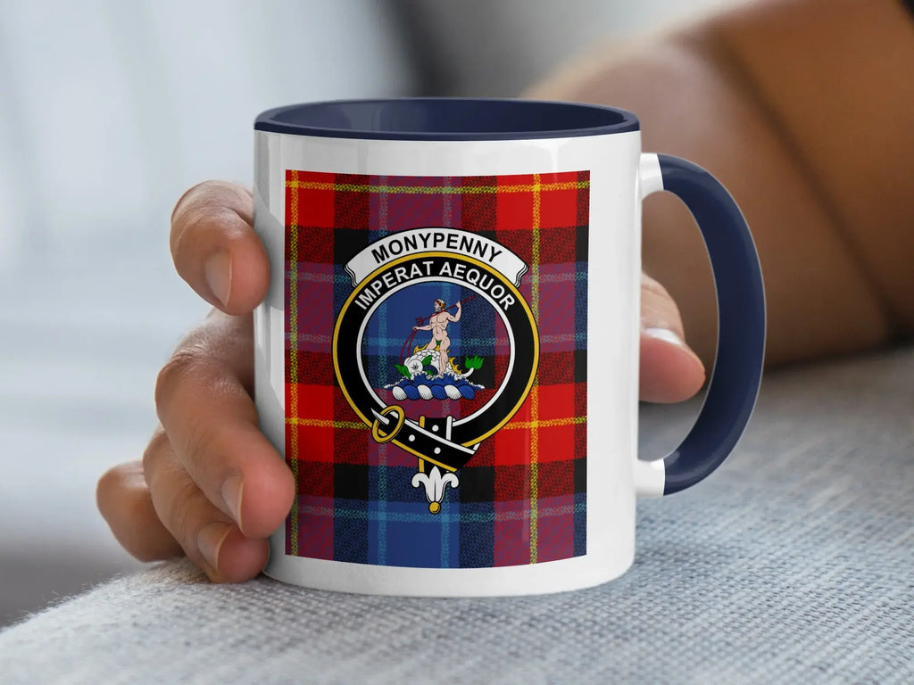 Moneypenny Imperat Aequor Tartan Pattern Mug
