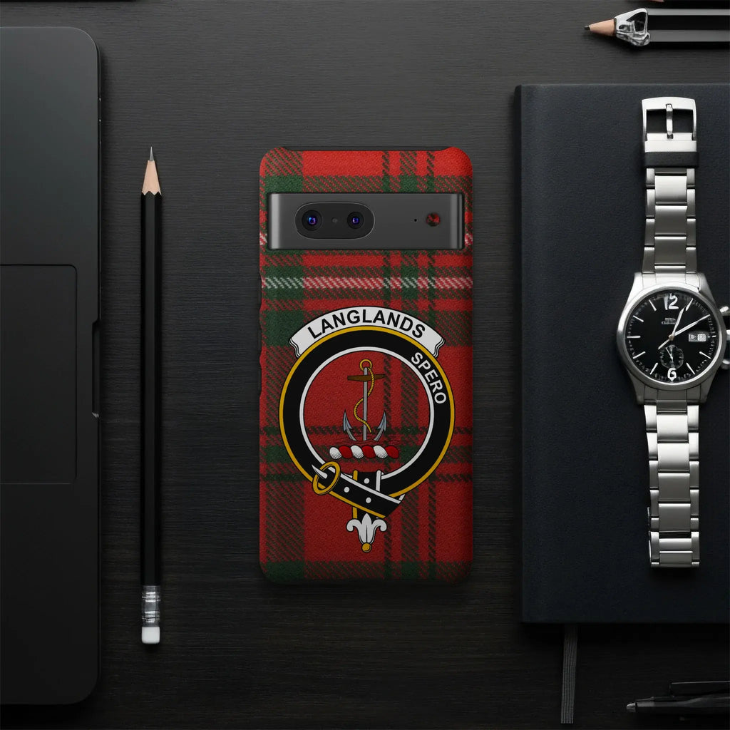 Langlands Tartan Clan Crest Phone Case for Pixel 6