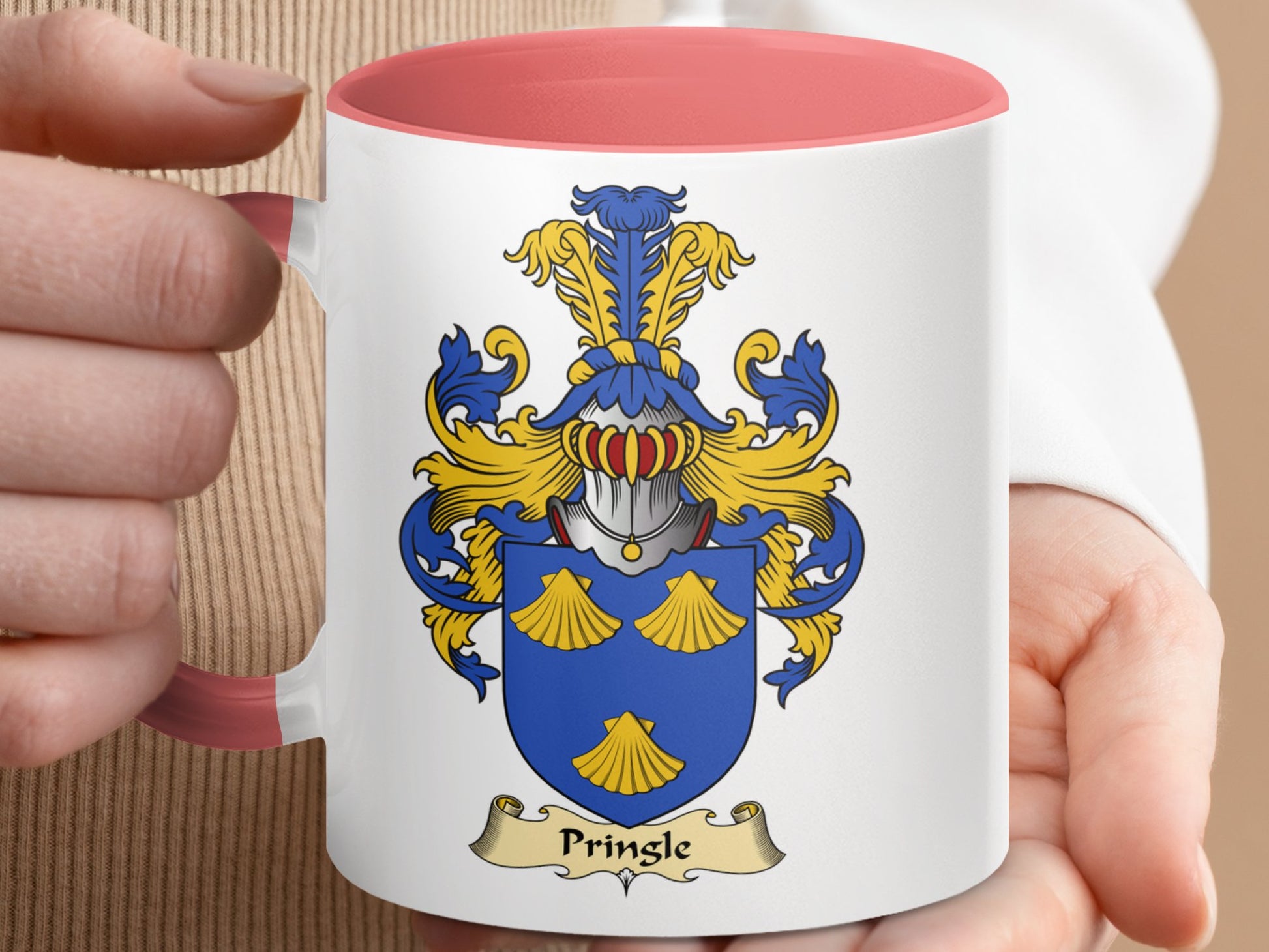 Pringle Scottish Clan Surname Coat of Arms Mug - Living Stone Gifts