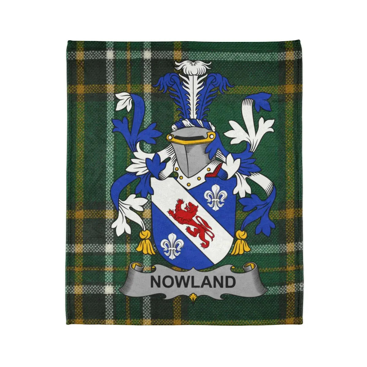 Nowland Family Crest Tartan Plaid Blanket product type