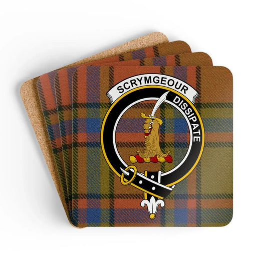 Scrymgeour Dissipate Tartan Pattern Coasters product type