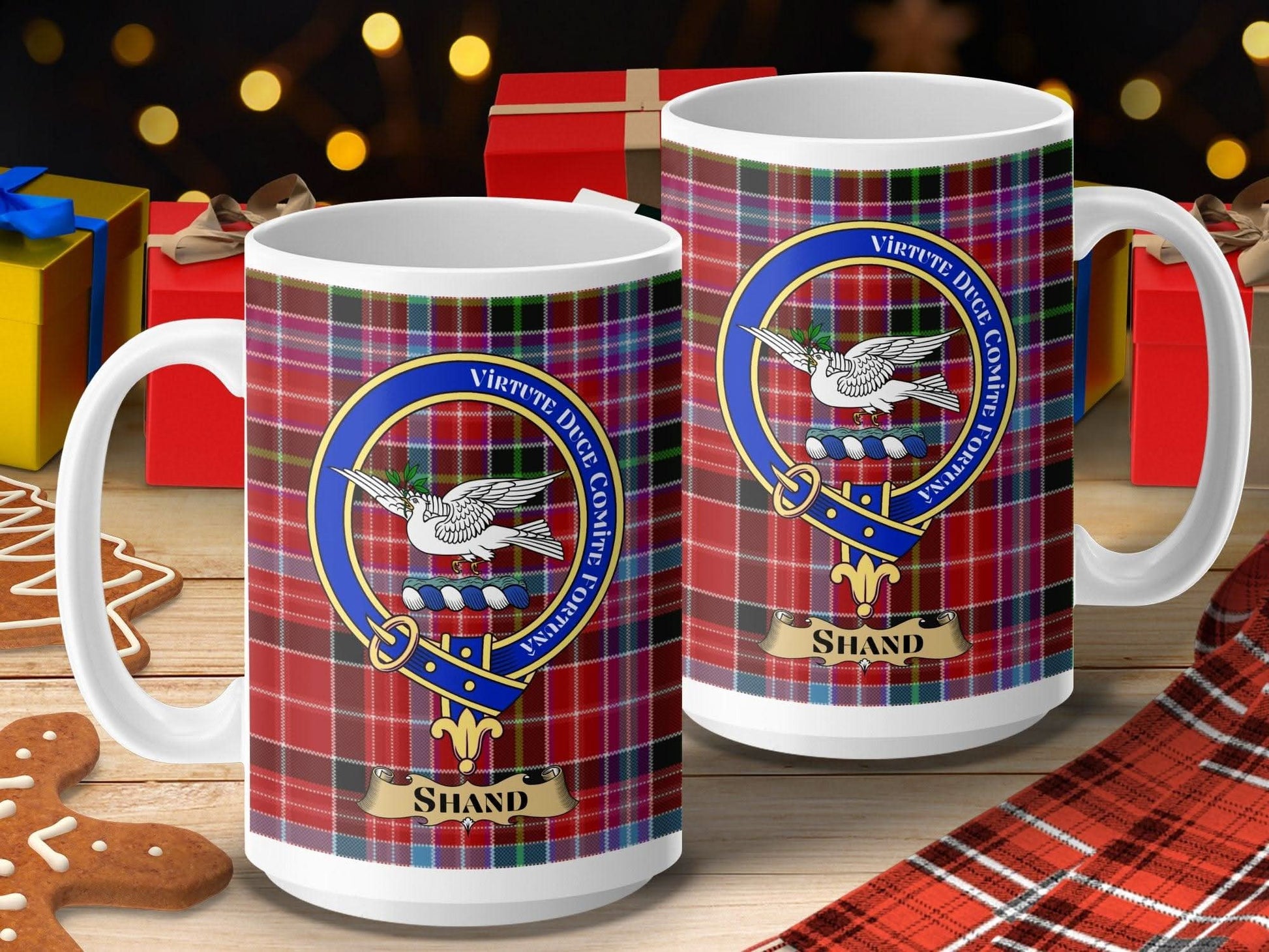 Scottish Tartans with Custom Coat of Arms Mug product