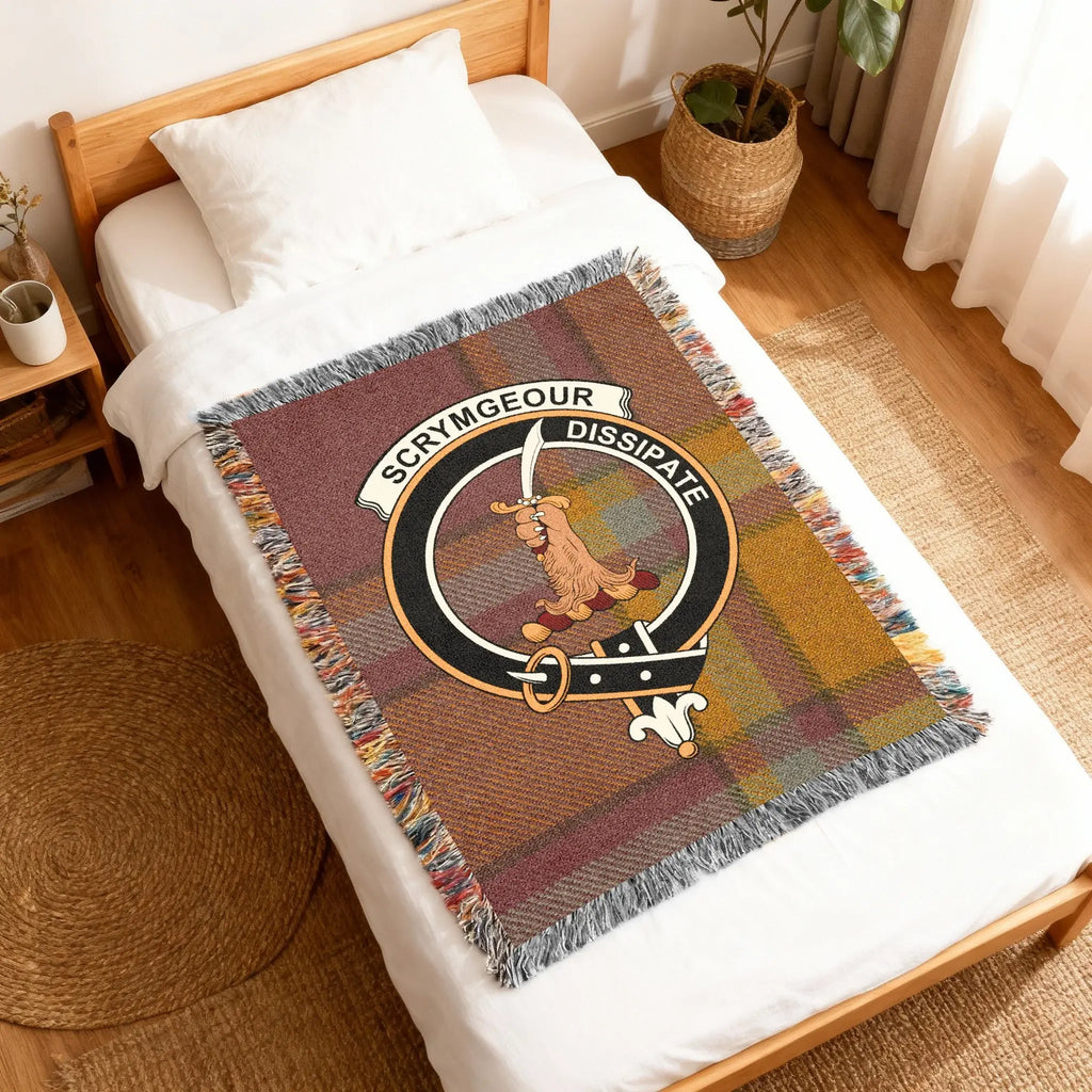 Scrymgeour Dissipate Crest Woven Throw Blanket
