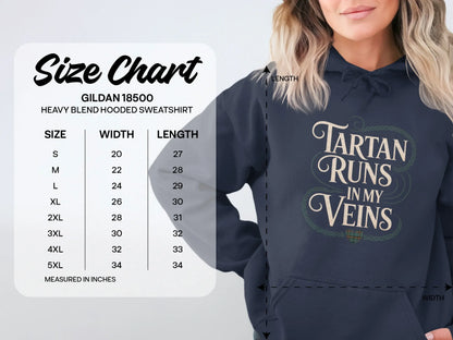 Tartan Runs In My Veins Heavy Blend Hooded Sweatshirt product type