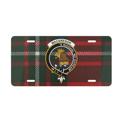 MacGregor Clan Crest Scottish Plaid License Plate product