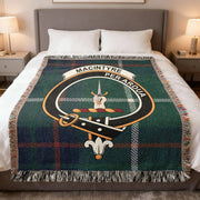 MacIntyre Clan Scottish Tartan Woven Blanket – 100% Cotton