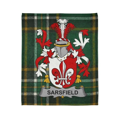 Sarsfield Family Crest Tartan Blanket product