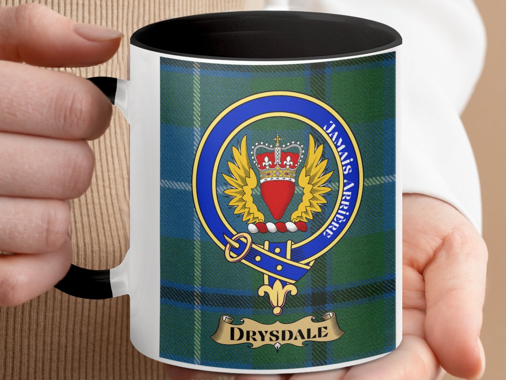 Drysdale Scottish Tartan Crest Classic Mug - Living Stone Gifts