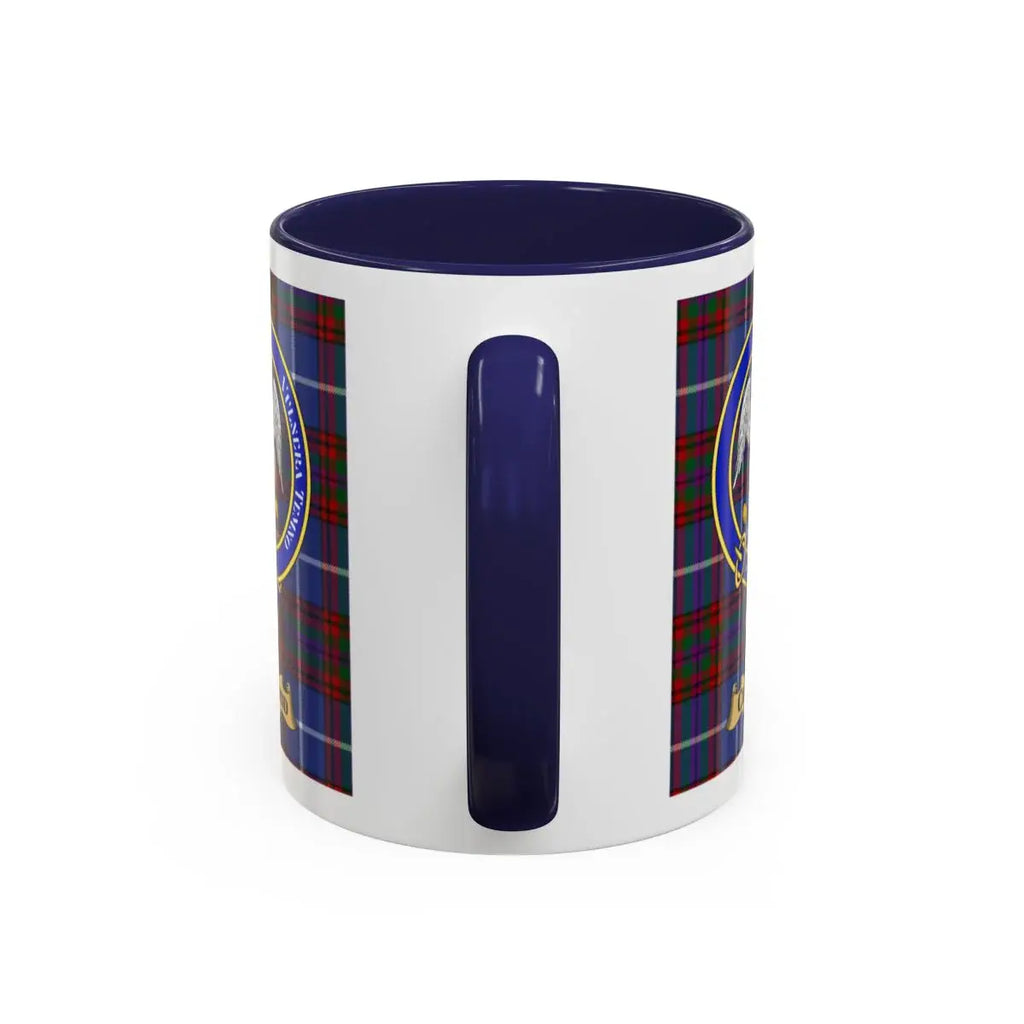 Cramond clan crest mug shown in 11 oz and 15 oz sizes