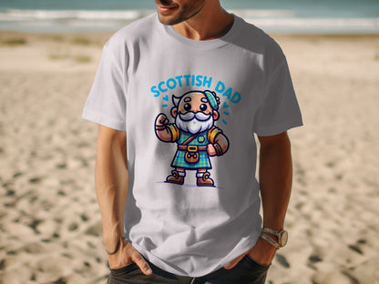 Scottish Dad Strong and Proud Illustration T-Shirt - Living Stone Gifts