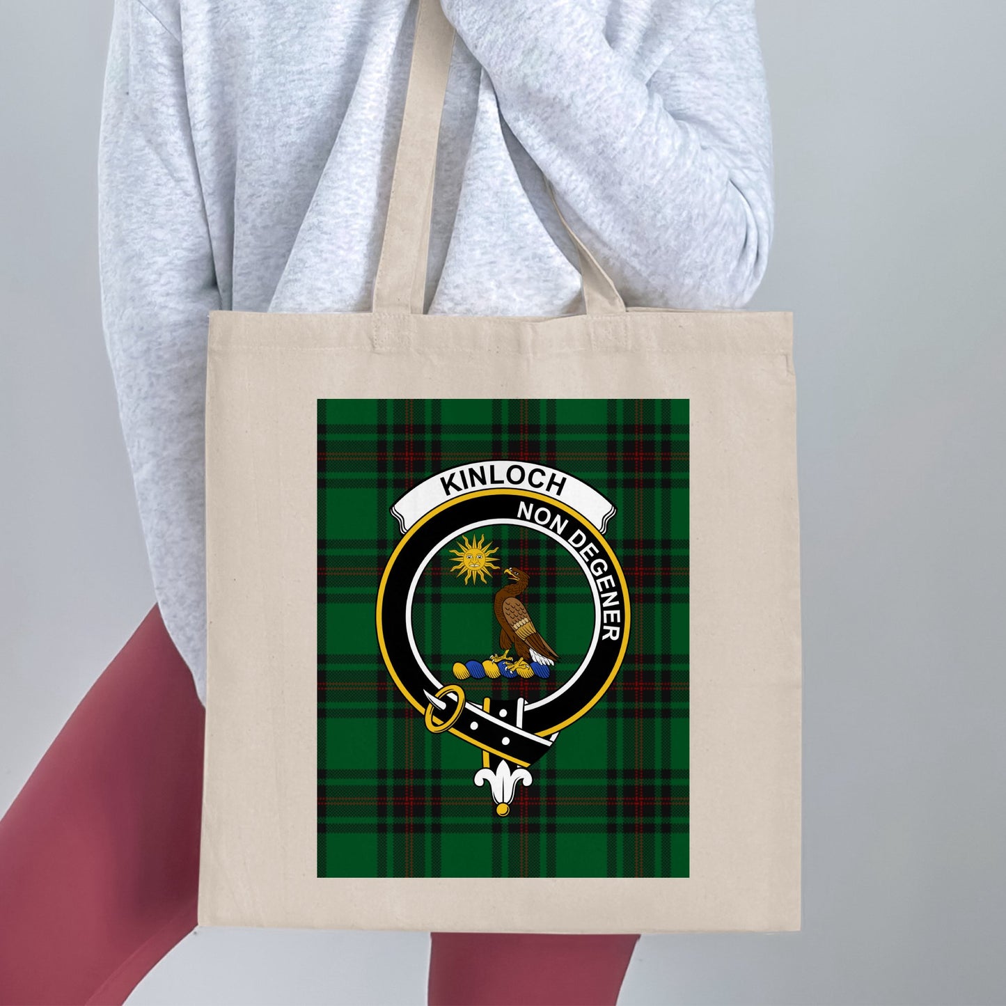 Clan Kinloch Scottish Crest Tartan Tote Bag - Living Stone Gifts