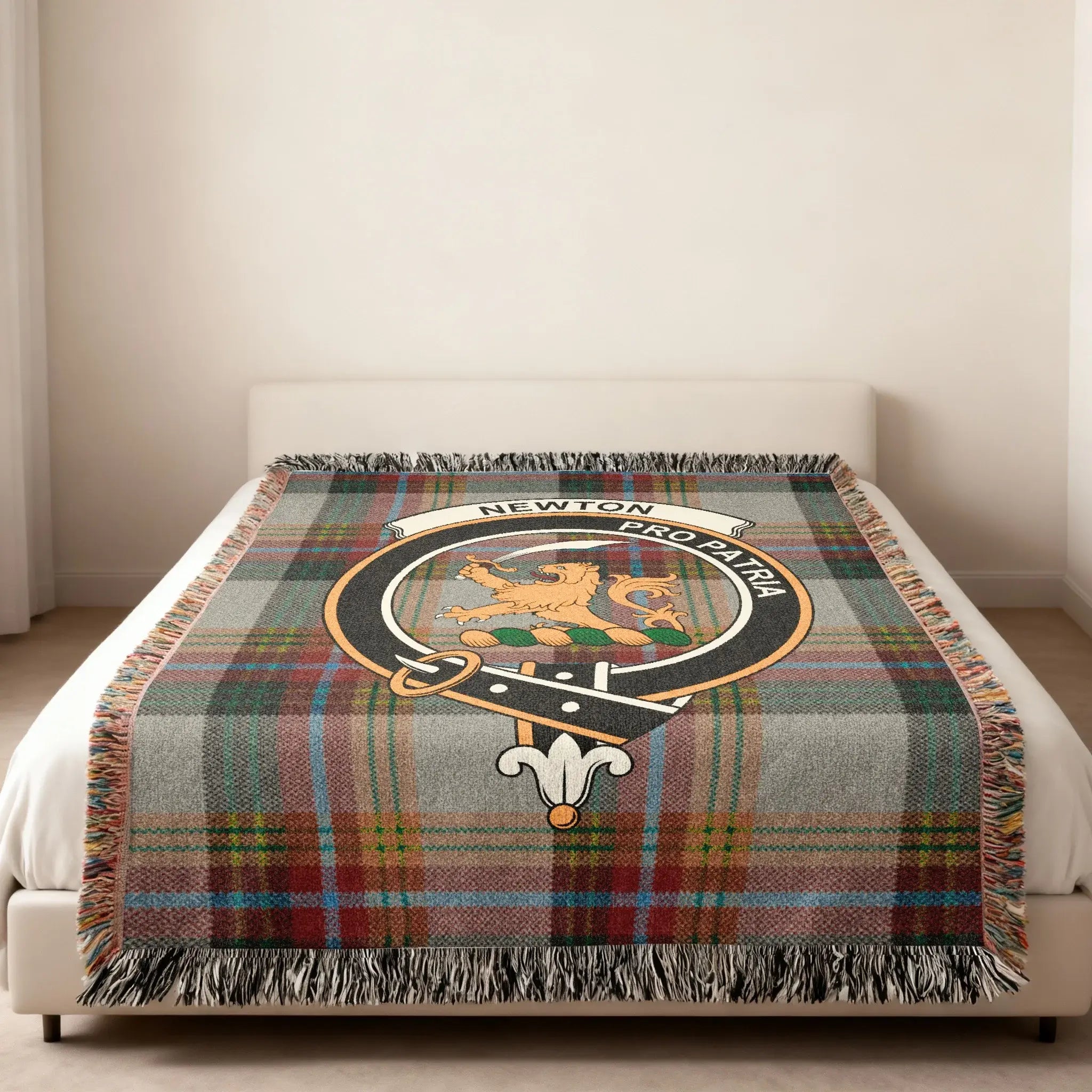 Newton Pro Patria Plaid Design Bed Blanket