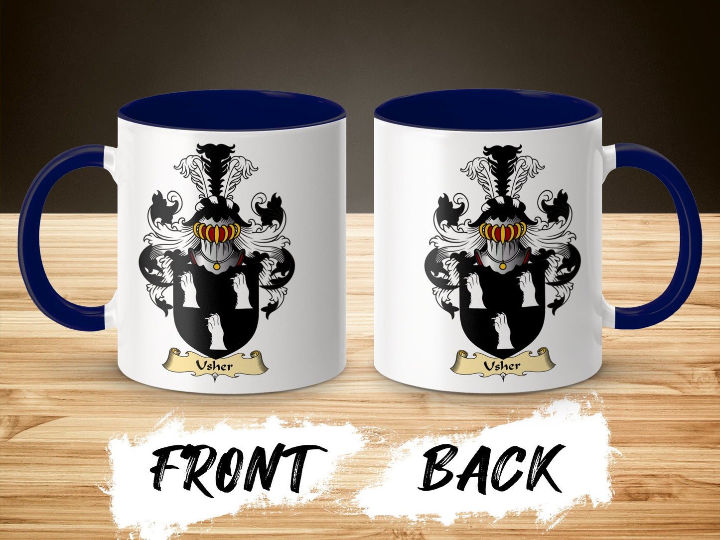 Clan Usher Scottish Coat of Arms Mug - Living Stone Gifts