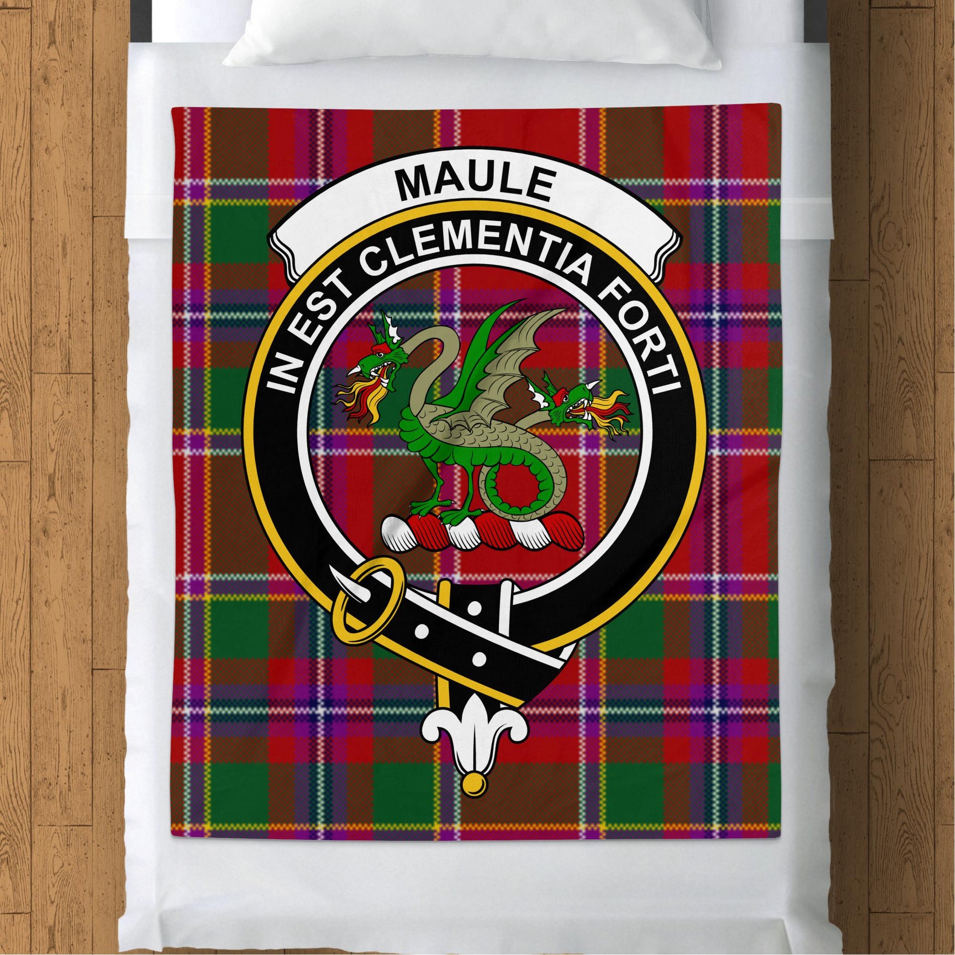 Scottish Clan Maule Tartan Throw Blanket - Living Stone Gifts