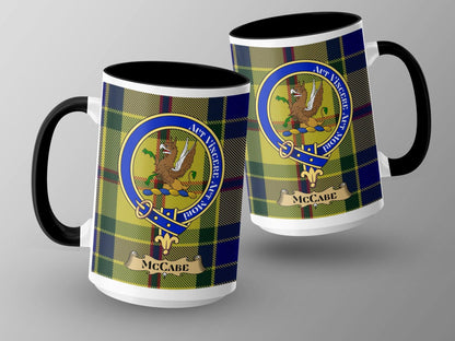 McCabe Scottish Clan Crest Tartan Mug - Living Stone Gifts