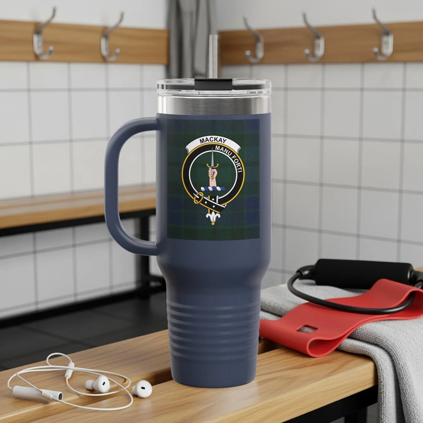 Large Blue Tumbler with Mackay Manager Design product
