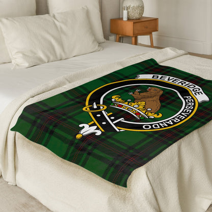 Beveridge Crest Perseverando Tartan Throw Blanket - Living Stone Gifts