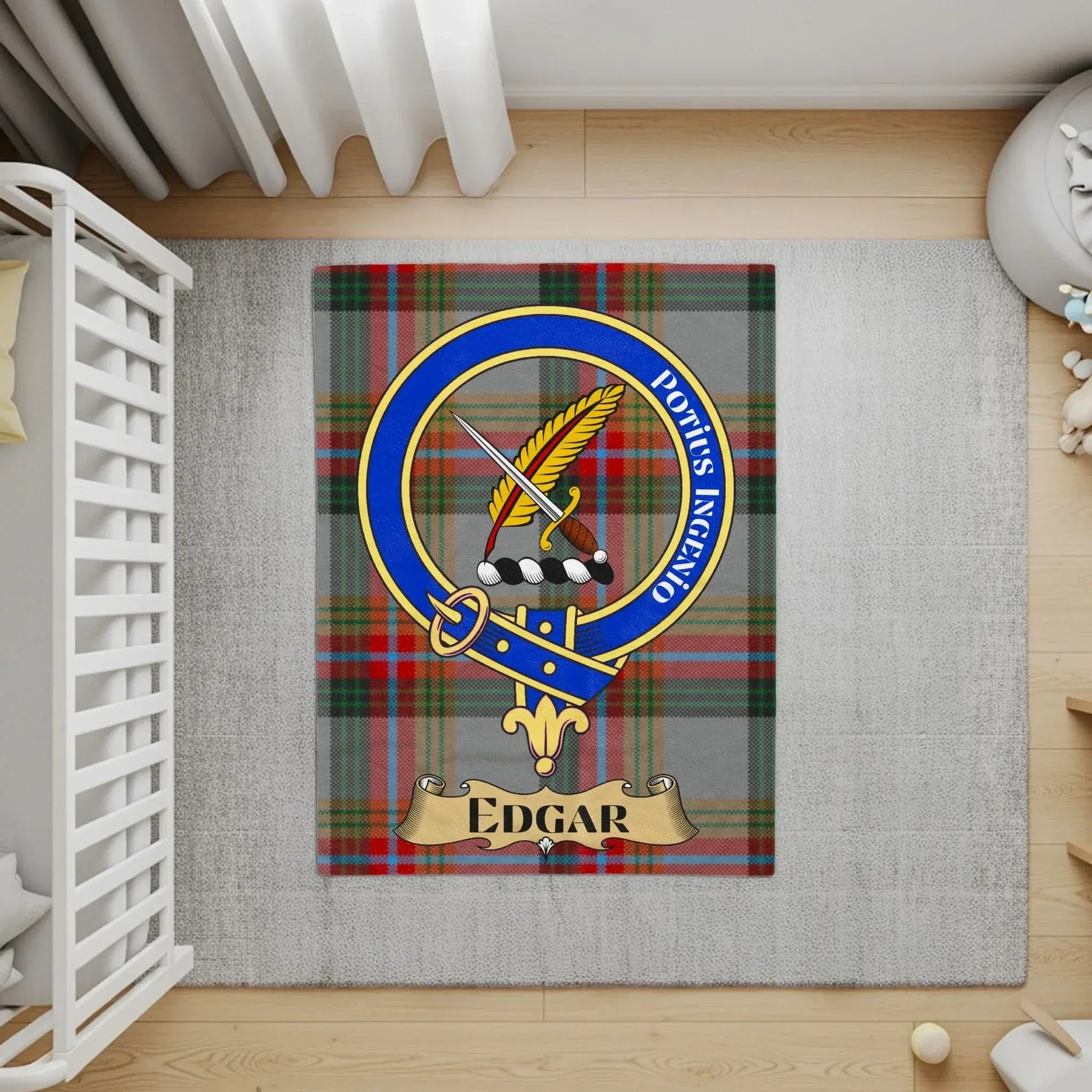 Personalized Edgar Clan Tartan Carpet product type