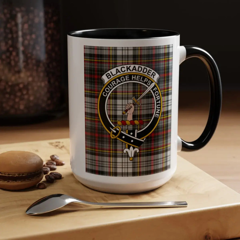 Blackadder Courage Helps Fortune Plaid Mug