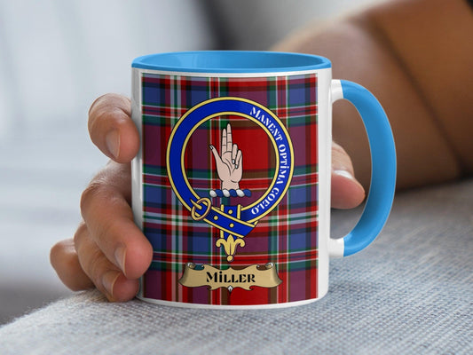 Miller Scottish Clan Tartan Crest Plaid Design Mug - Living Stone Gifts