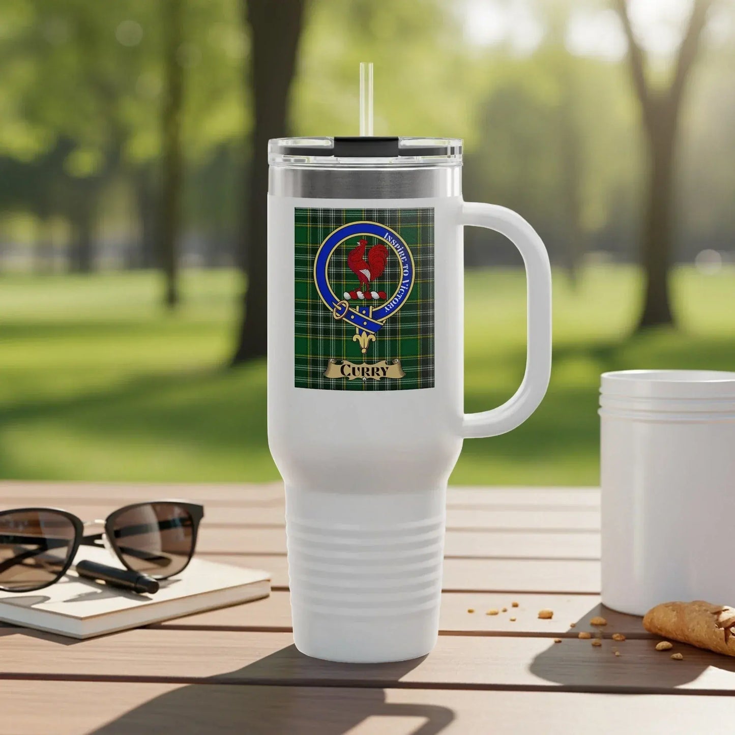 Crest Emblem Tartan Insulated Travel Mug product