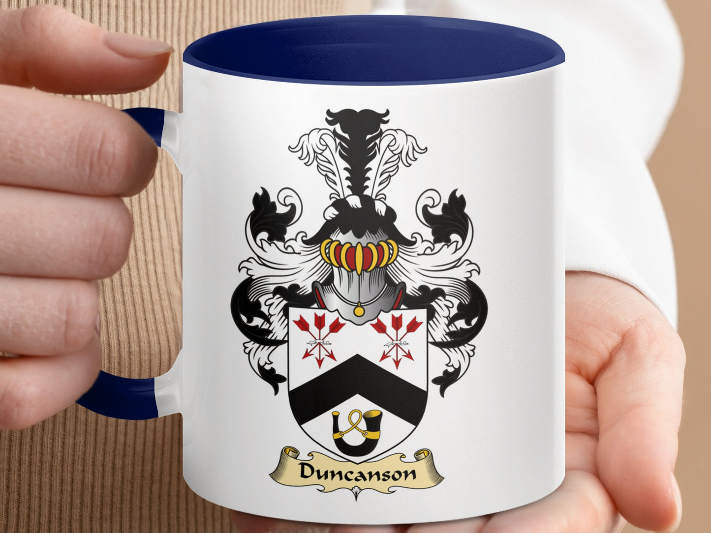 Clan Duncanson Scottish coat of arms accent coffee Mug - Living Stone Gifts