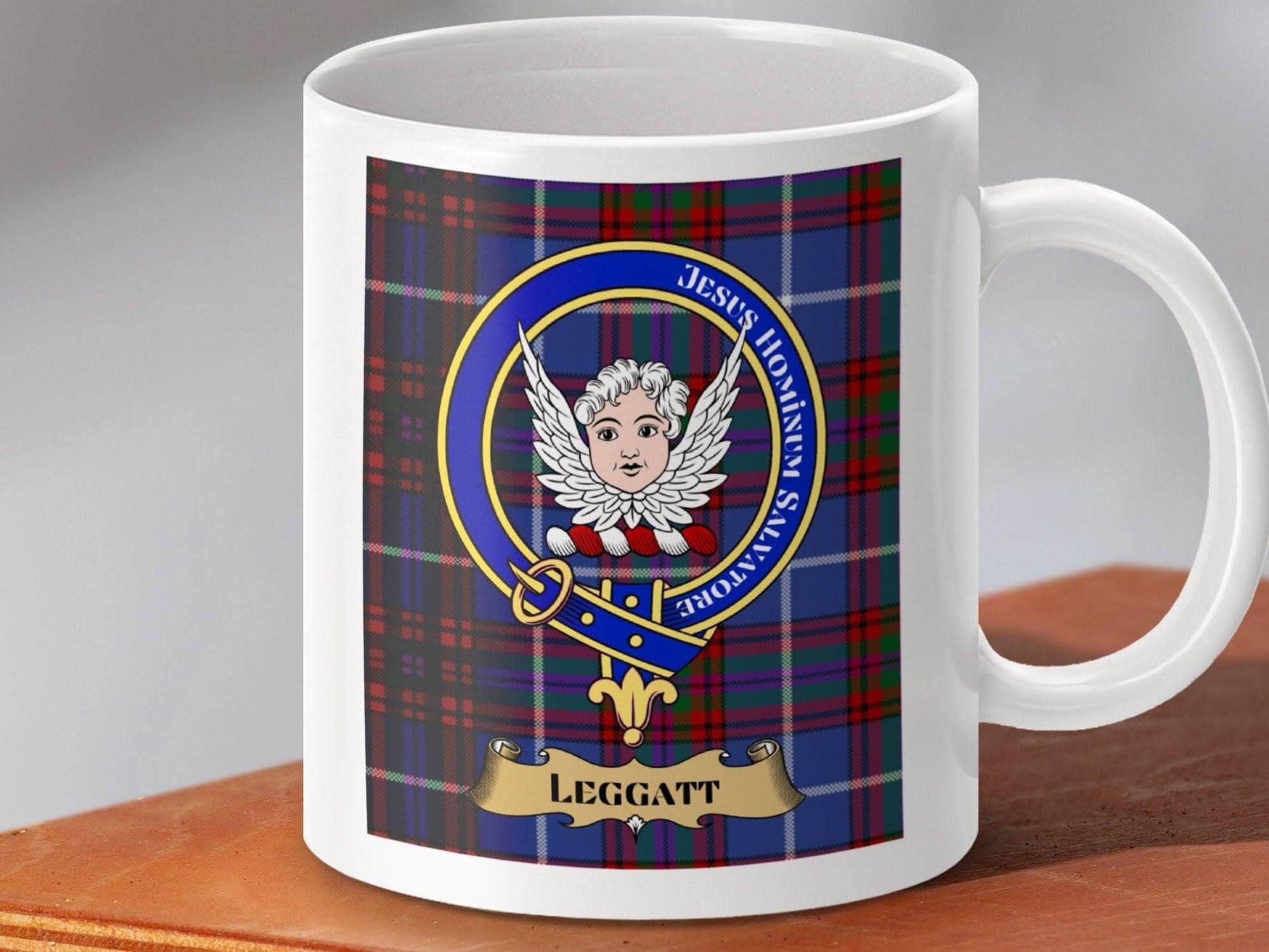 Custom Clan Crest Tartan Mug Personalized Drinkware Product