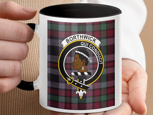 Borthwick Crest Clan Tartan Design Coffee Mug - Living Stone Gifts