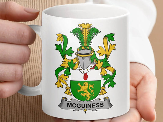 McGuiness Irish Family Crest Mug - Celtic Ancestry Gifts