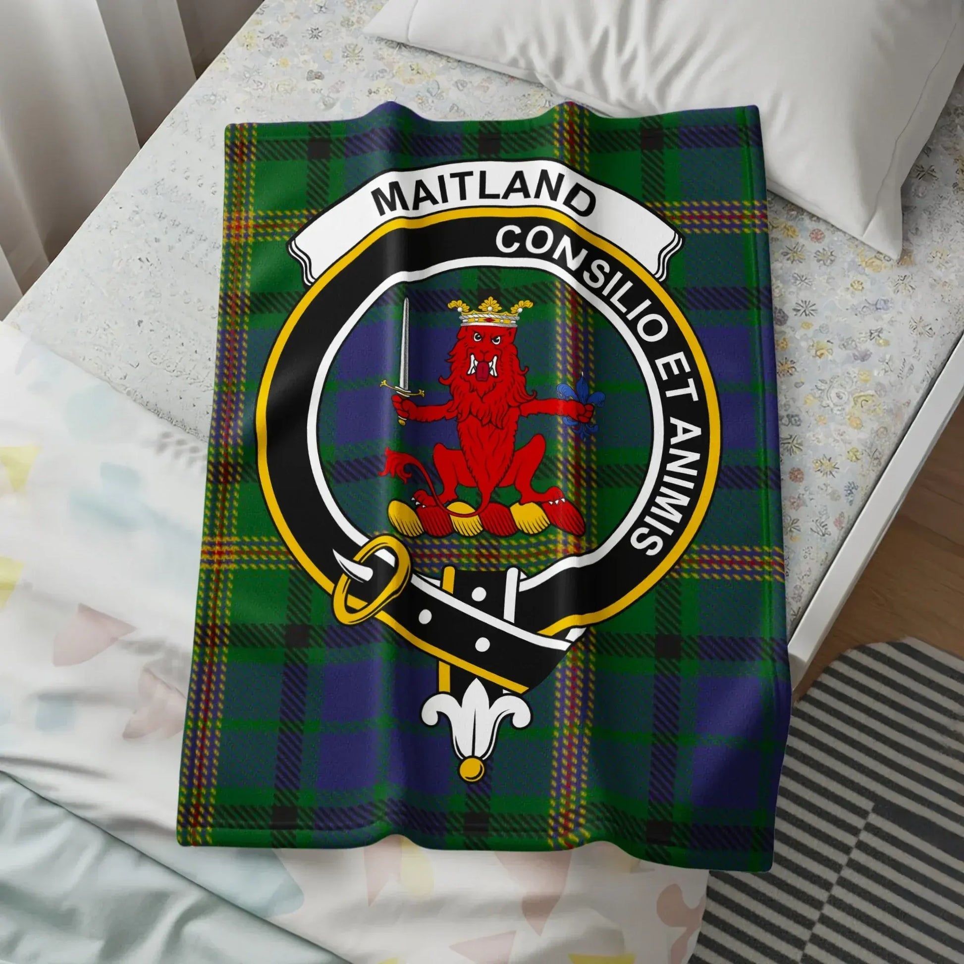 Maitland Consilio et Animis Tartan Lions Blanket product