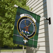 Forbes Clan Crest Tartan Garden Flag – Scottish Heritage
