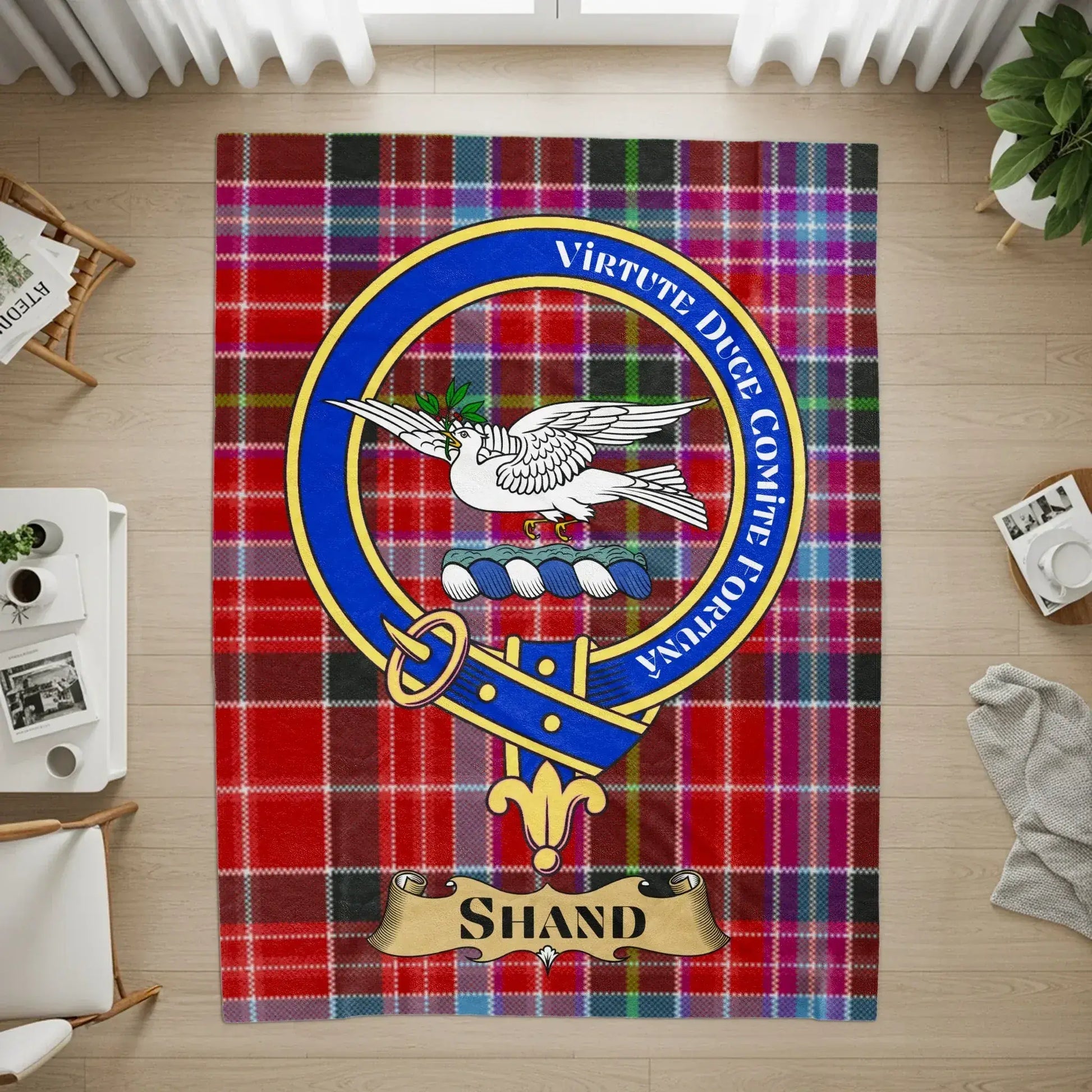 Clan Shand Tartan Plaid Rug Scottish Decor product