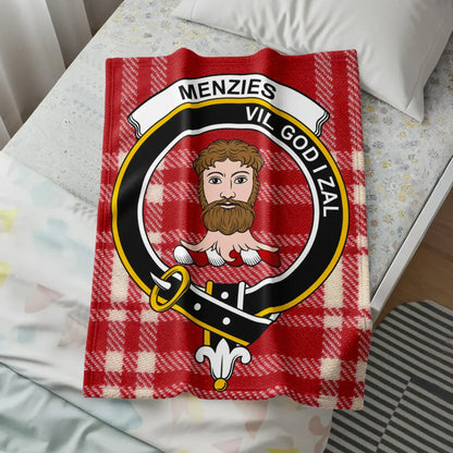 Menzies Vil God I Zal Plaid Pattern Throw Blanket product
