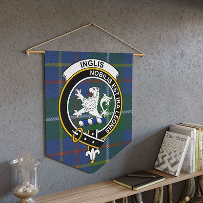 Inglis Family Crest Scottish Tartan Wall Pennant - Celtic Ancestry Gifts