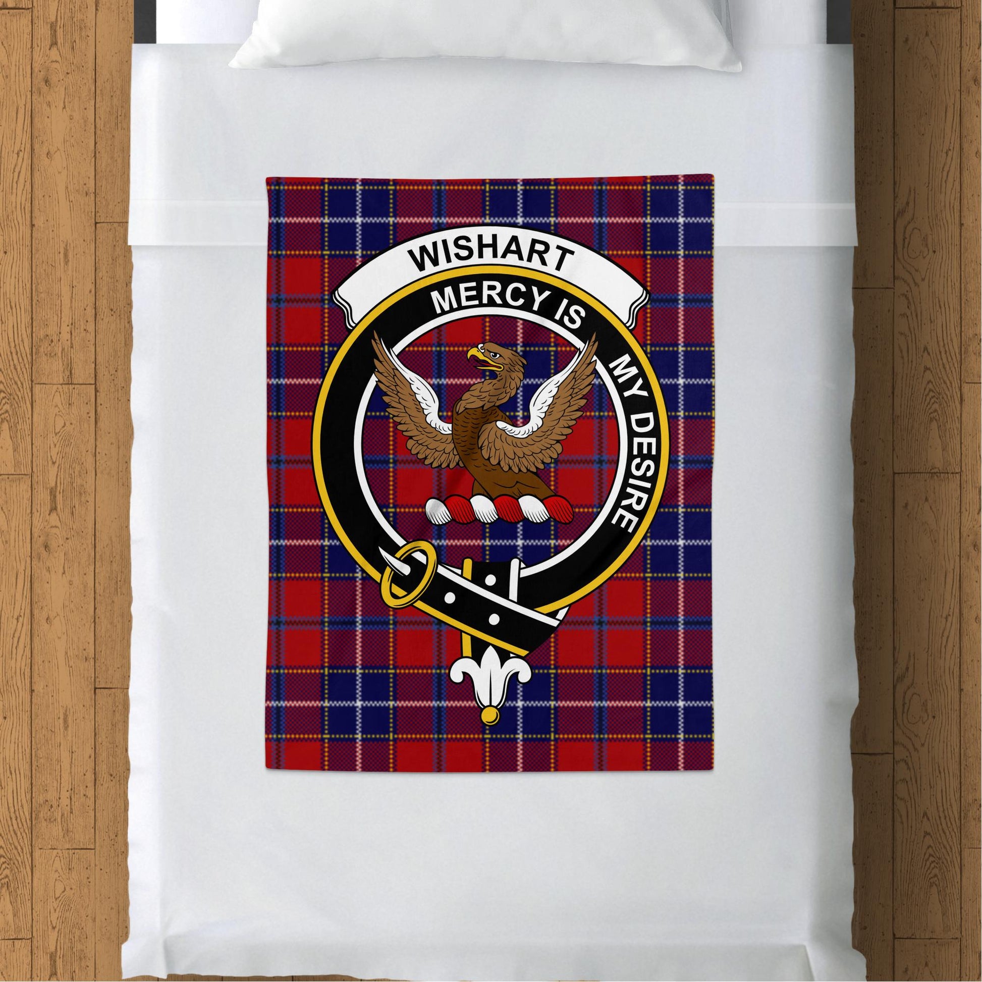 Scottish Clan Wishart Tartan Throw Blanket - Living Stone Gifts