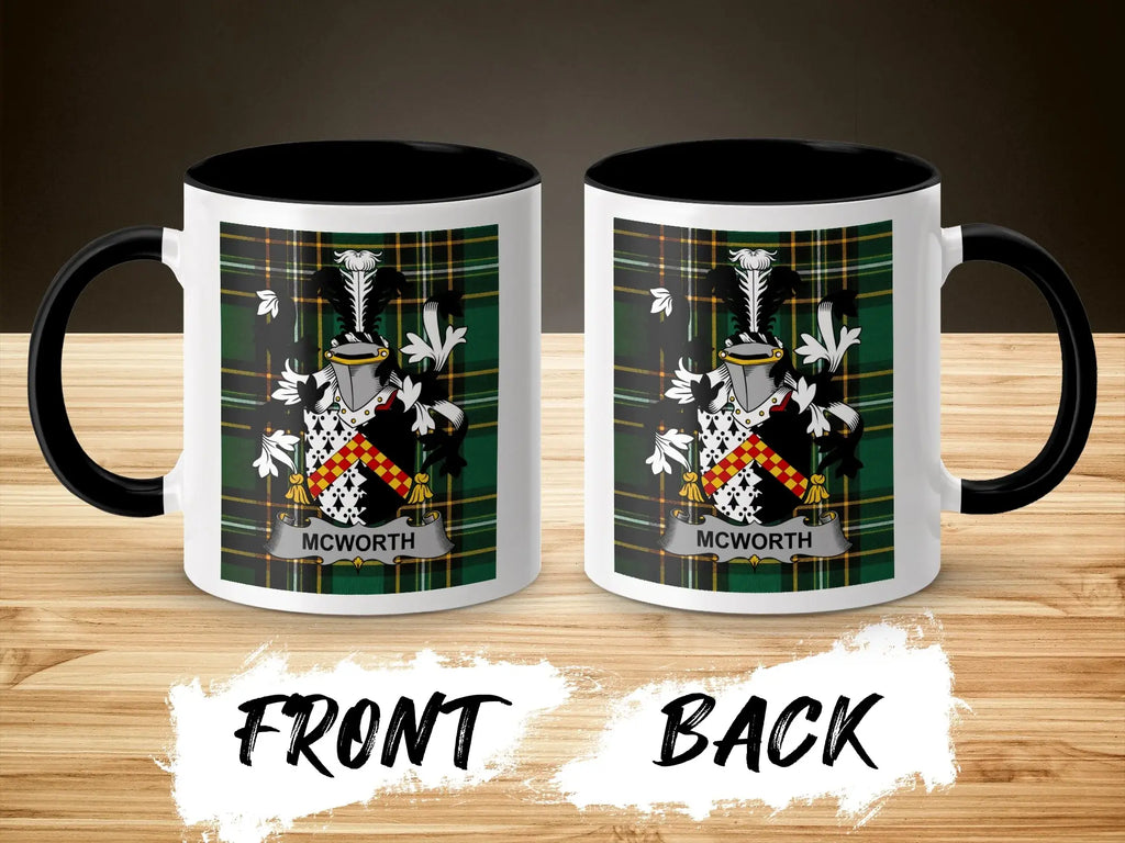 McWorth Irish National Tartan ceramic accent mug
