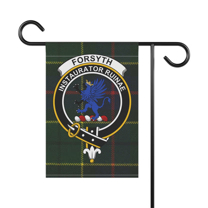 Forsyth Clan Scottish Tartan Crest Garden Flag