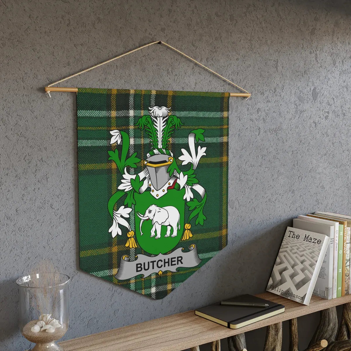 Medieval Butcher Family Crest Wall Hanging product