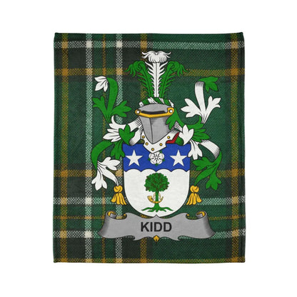 Kidd Crest and Tartan Design Accent Blanket product