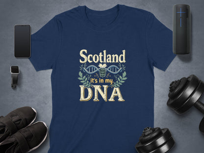 Scotland It's In My DNA Thistle Design Graphic T-Shirt - Living Stone Gifts