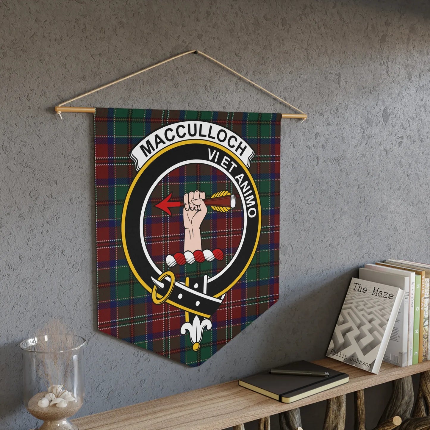 Clan MacCulloch Crest Tartan Wall Hanging product