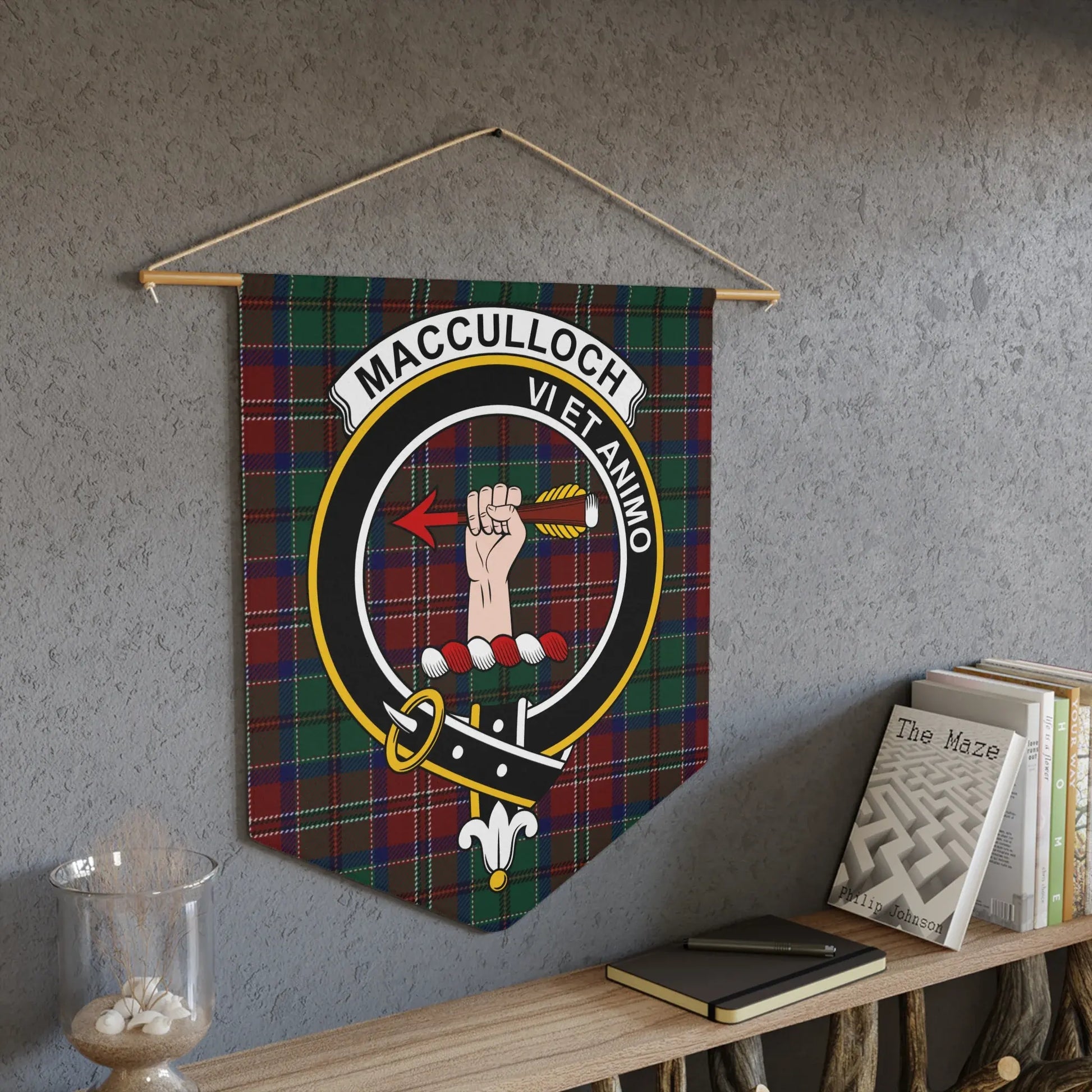 Clan MacCulloch Crest Tartan Wall Hanging product