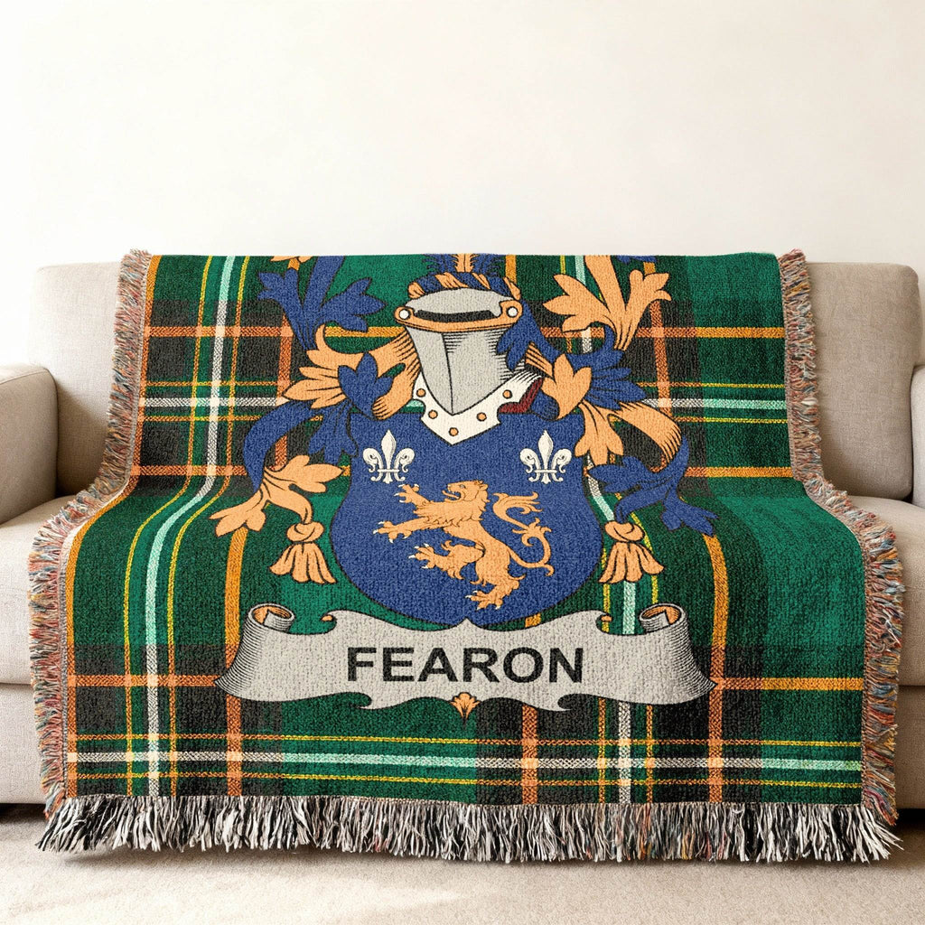 Fearon Family Crest Tartan Plaid Throw Blanket product type