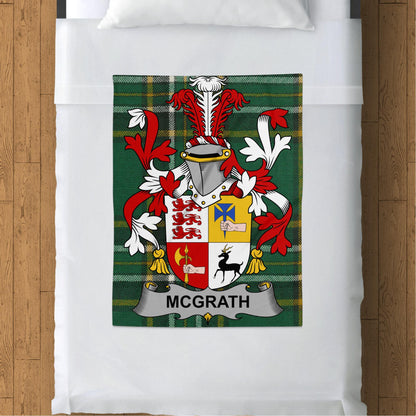 McGrath Surname Irish Tartan Throw Blanket - Living Stone Gifts