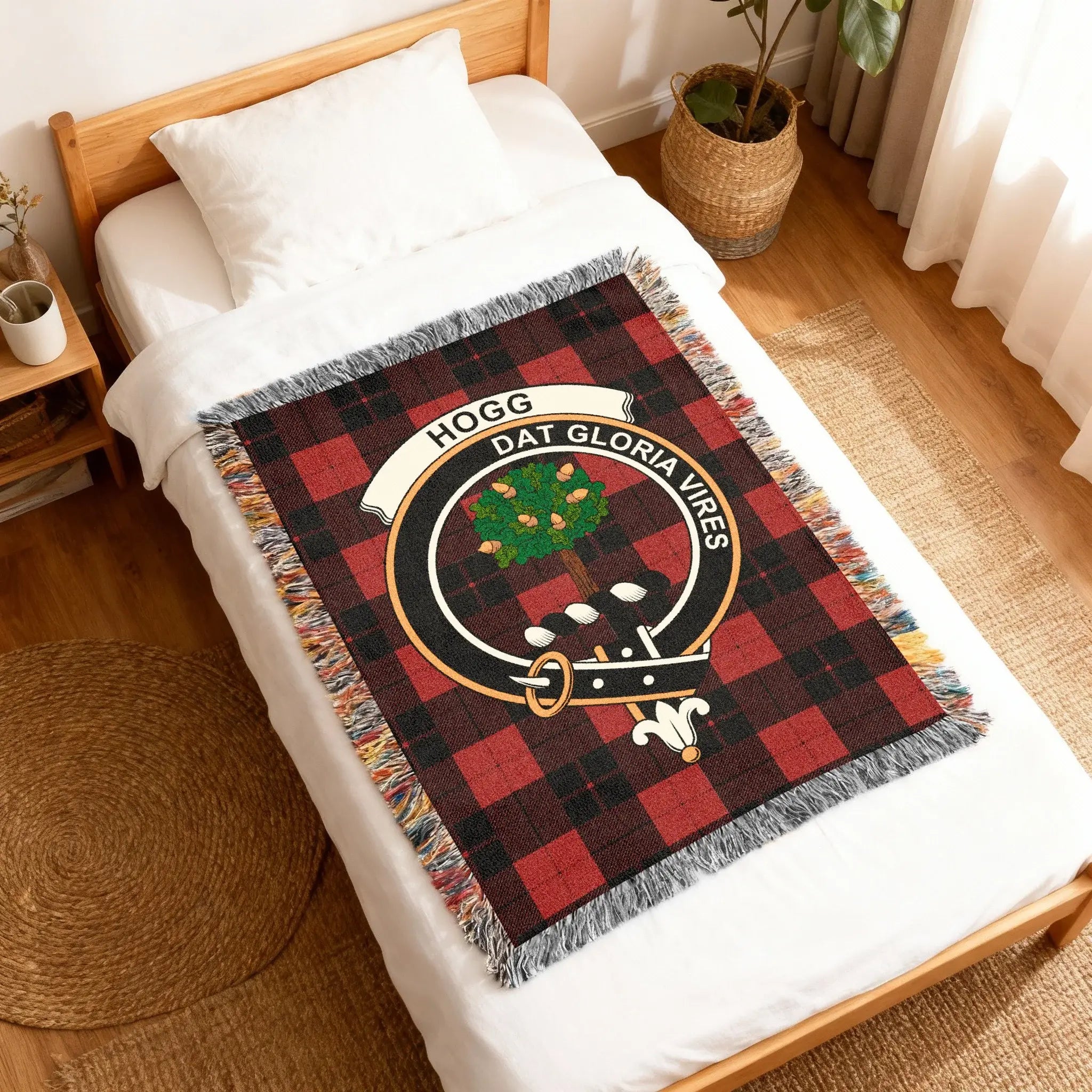 Hogg Clan Crest Blanket Dat Gloria Vires Design Blanket