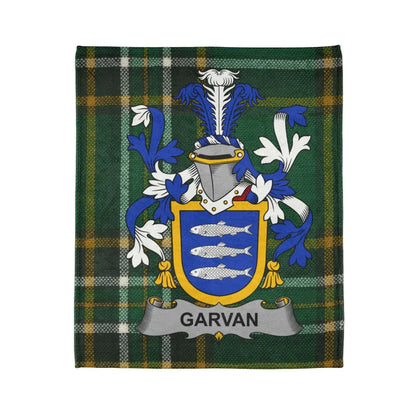 Garvan Family Crest Design on Plaid Blanket product