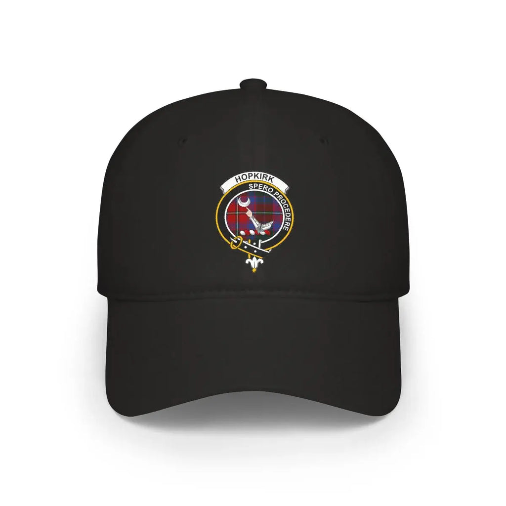Black Hat with Hopkirk Spero Proceedere Embroidered Design
