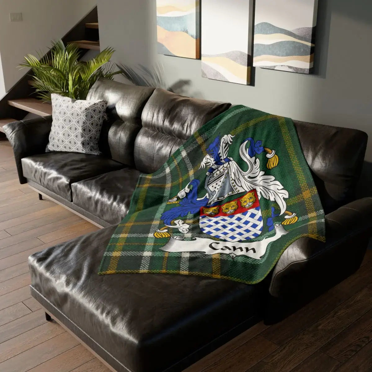 Clan Crest Tartan Personalized Throw Blanket product