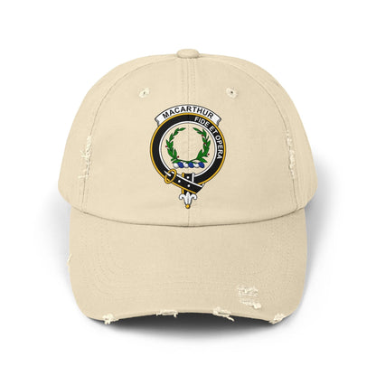 Macarthur Fide Et Opera Distressed Baseball Cap - Celtic Ancestry Gifts